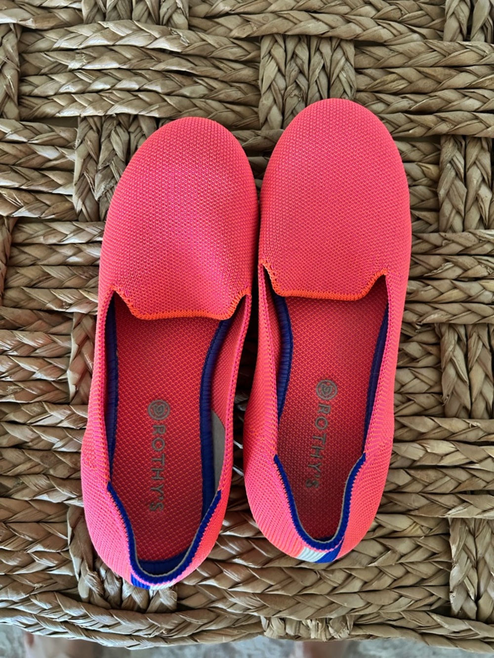 Rothy's Bright Coral Slip-On Flats
